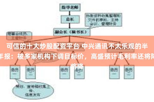 可信的十大炒股配资平台 中兴通讯不太乐观的半年报：被多家机构下调目标价，高盛预计毛利率还将降