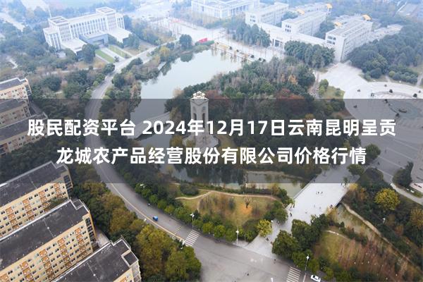 股民配资平台 2024年12月17日云南昆明呈贡龙城农产品经营股份有限公司价格行情